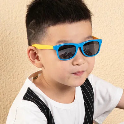 PREÇO VÁLIDO ATÉ DIA 09/12! Óculos de sol infantil em silicone e vidro seguro, UV 400